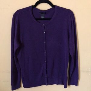 Purple cardigan